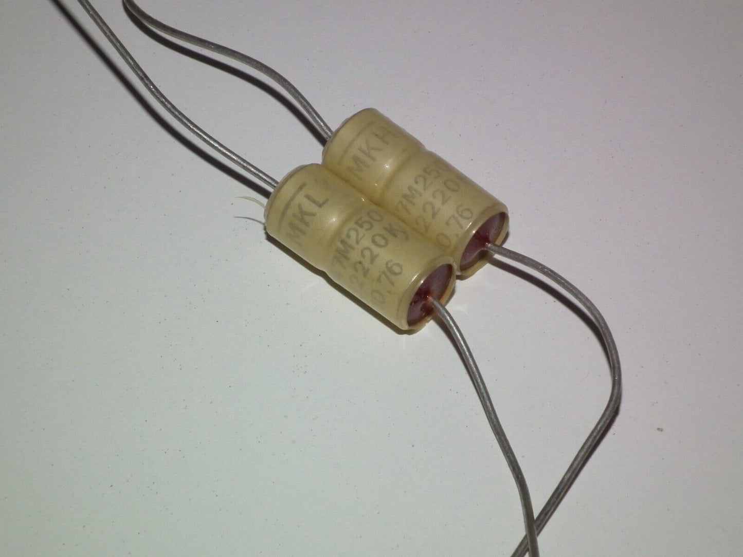 Two (2 pcs) Vintage NOS Capacitors Siemens MKL 0.047u 250V Klangfilm Audio 47nF