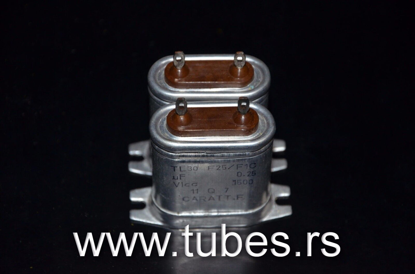 Two vintage NOS PIO capacitors 0.25uF 1500V ICAR Italy perfect for tube audio