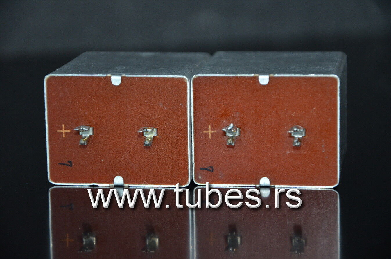 Two vintage Siemens electrolytic capacitors 50uF / 70V Klangfilm, Germany