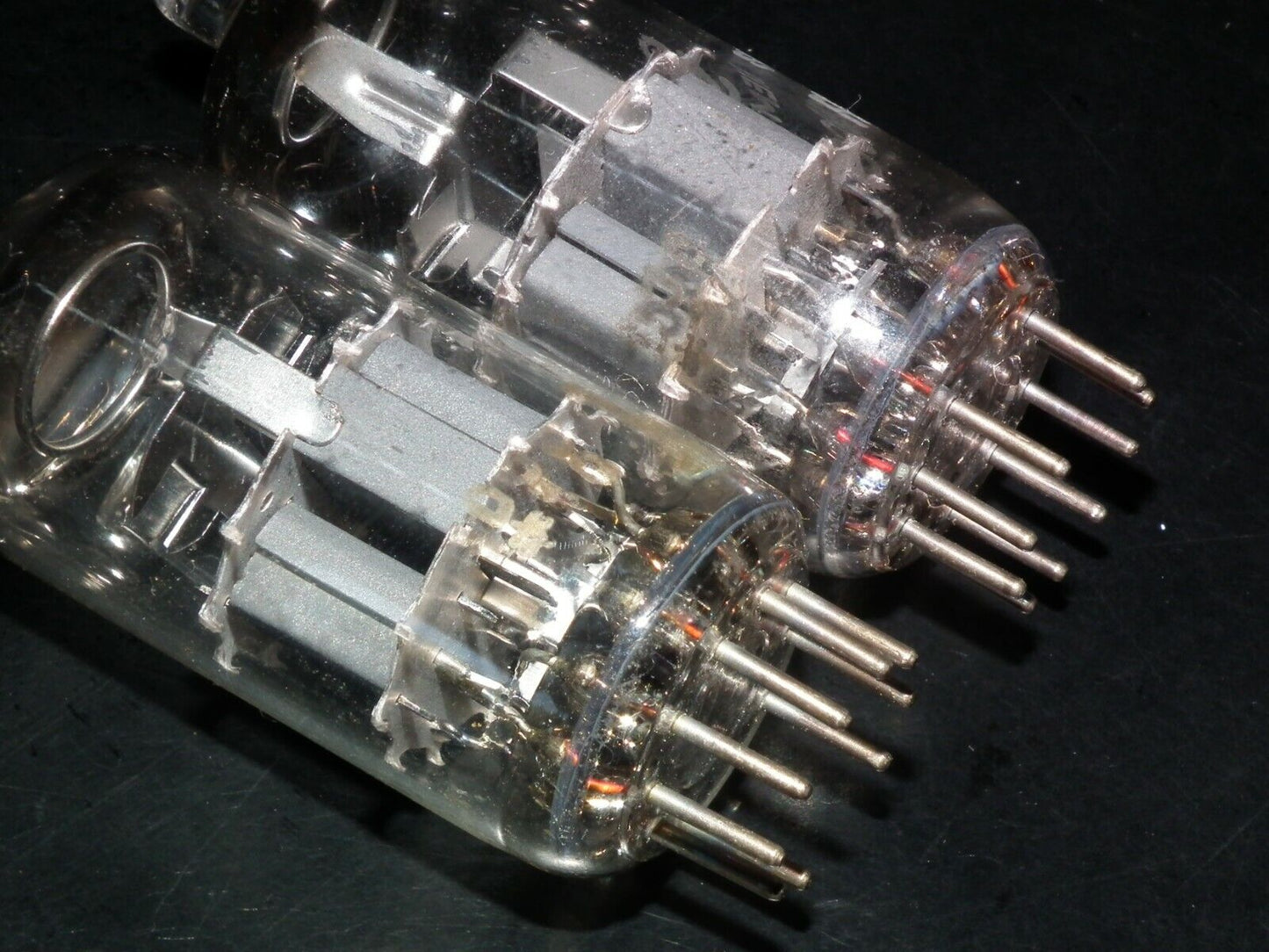 Matched pair PCC88 Siemens 7DJ8 GRAY SHIELD DUAL STAGE GETTER Used tested 80%