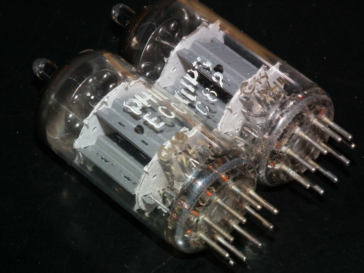 Matched Pair ECC82 12AU7 Philips Holland NOS NIB Heerlen Holland 1972