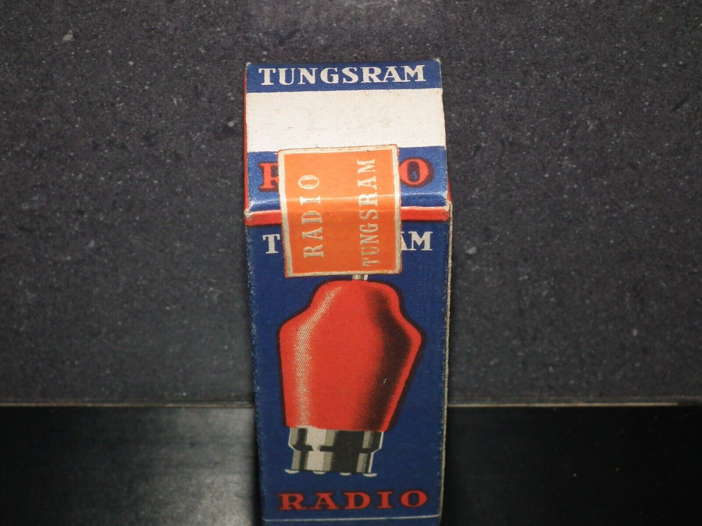 One (1 pcs) Tungsram EM4 tuning eye tube old type NOS NIB Sealed Box Red Coating