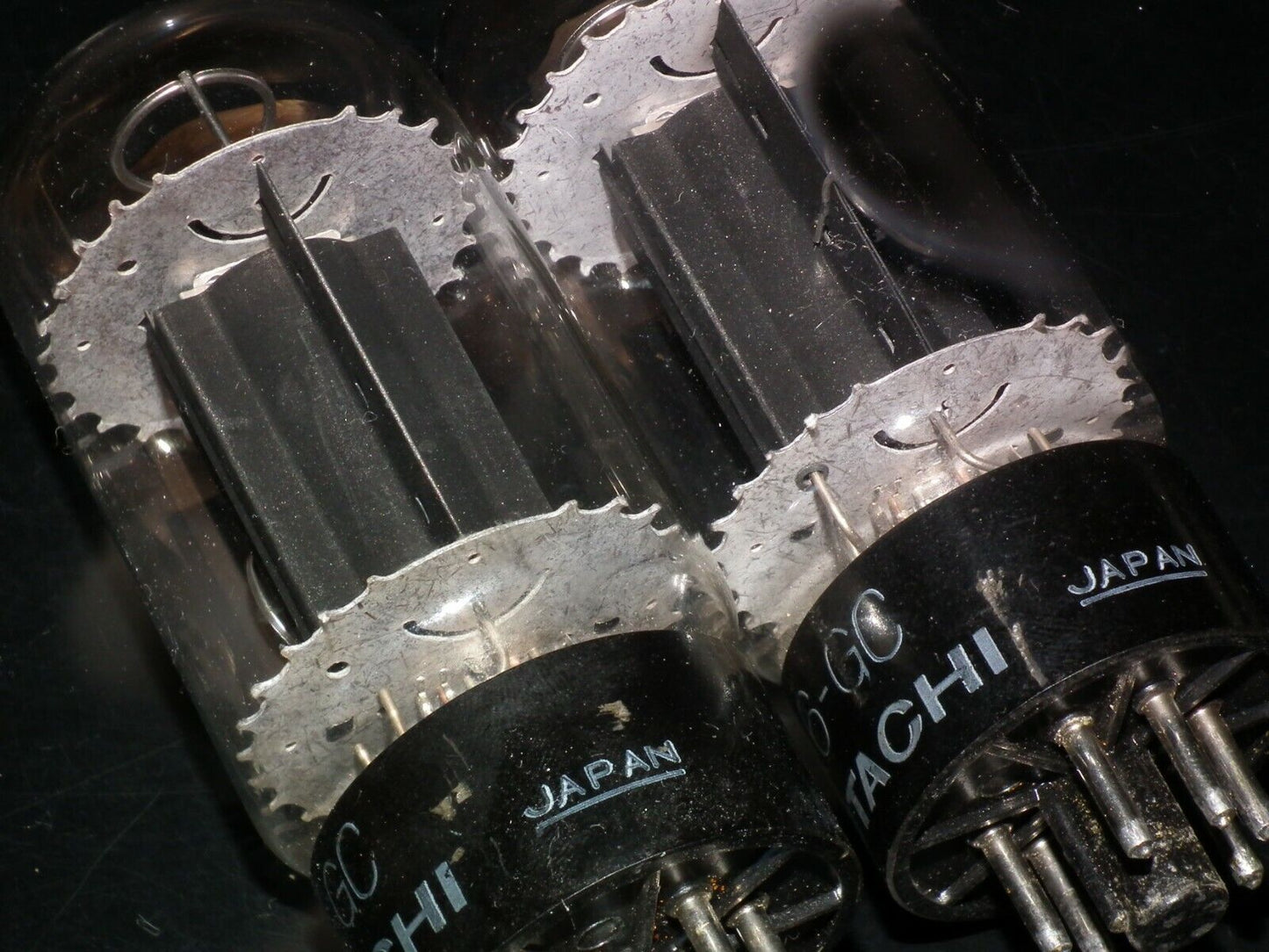 6L6GC Hitachi Japan Platinum Matched Pair tested NOS 98/96mA