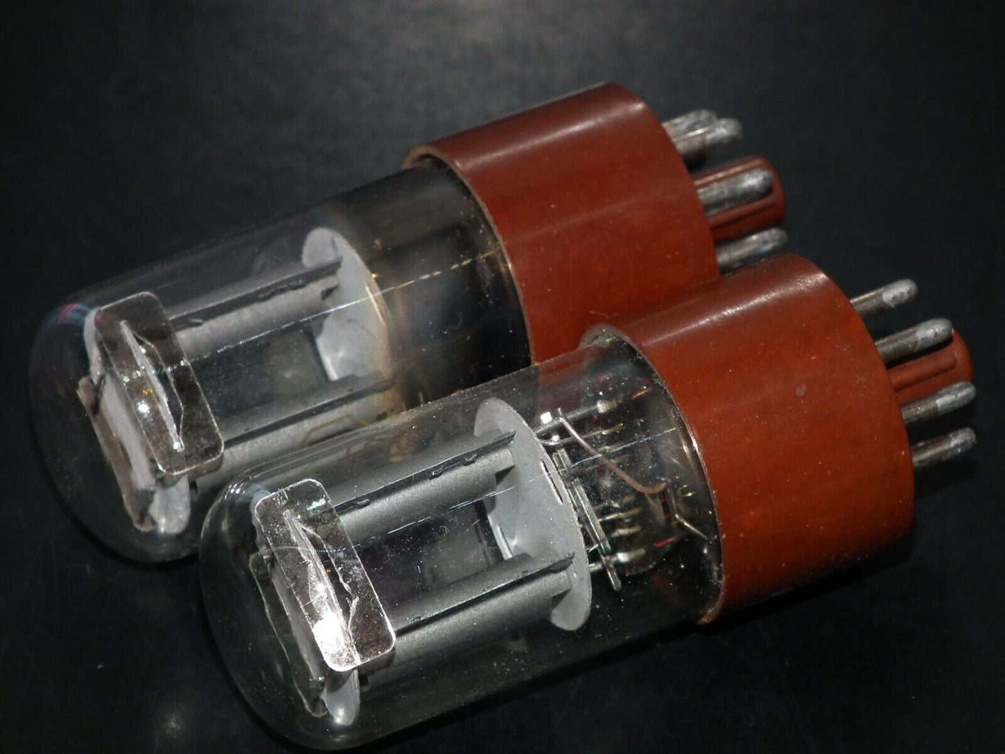 Platinum Matched Pair 6SL7GT Fivre USED Matched Pair RARE BROWN BASE D GETTER