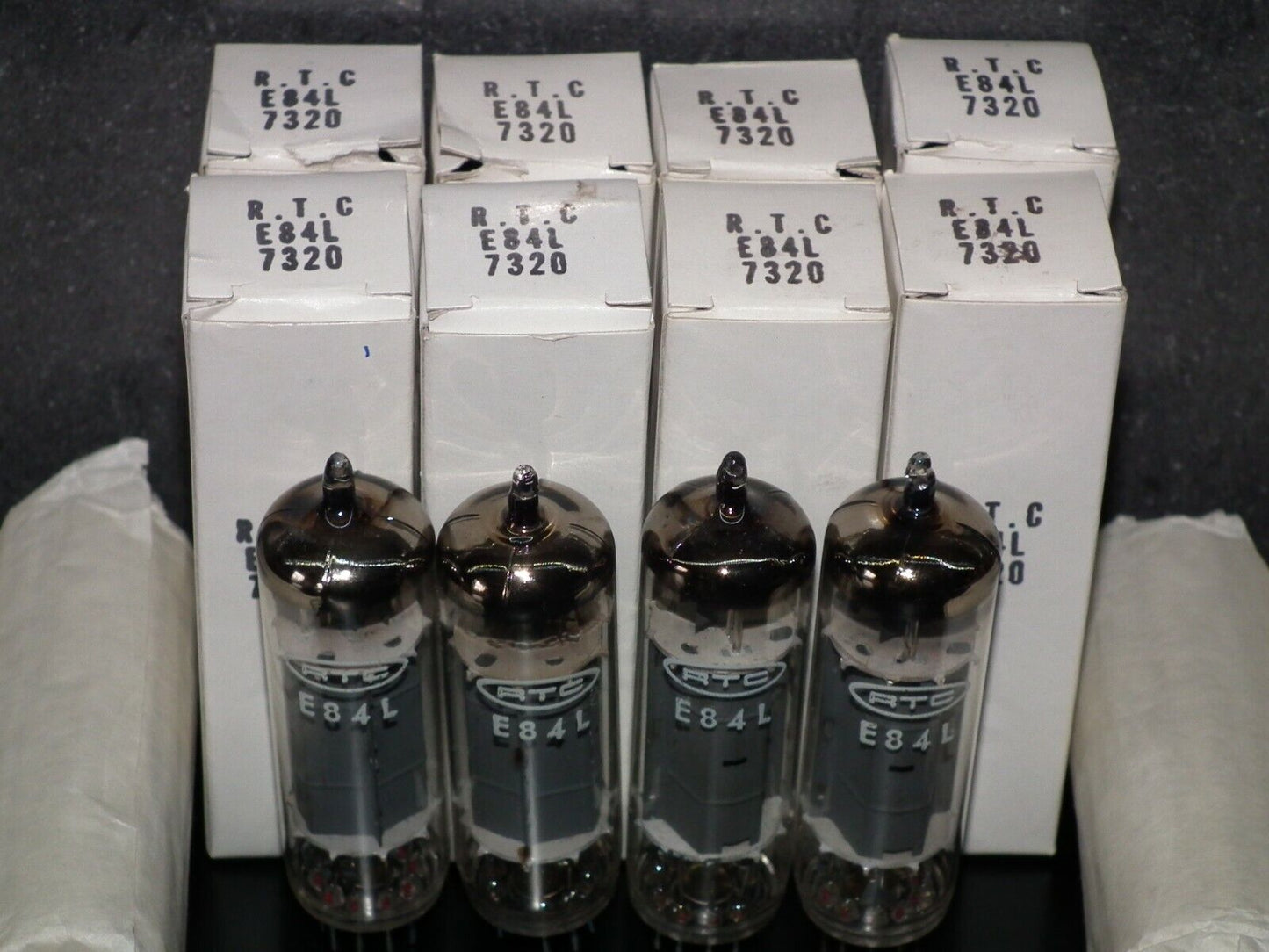 E84L 7320 Platinum Matched Quad Siemens Halske Branded RTC NOS NIB EL84 6BQ5