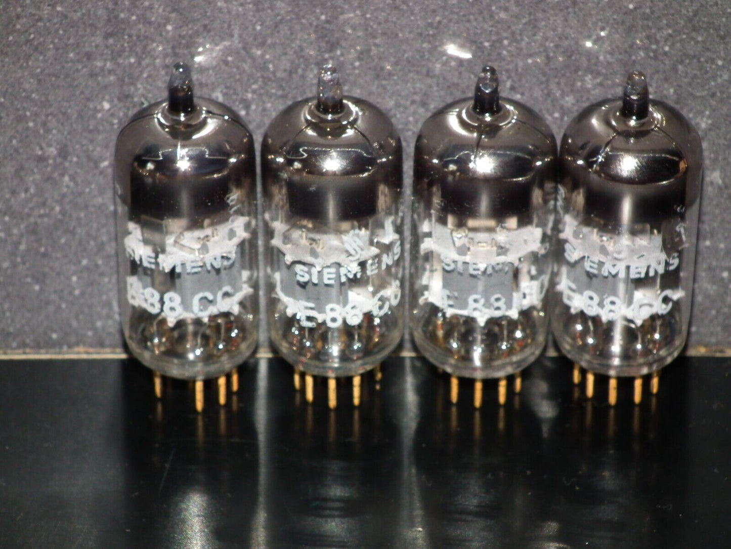 E88CC 6922 Siemens & Halske NOS Platinum Matched QUAD 4pcs Low Noise, Munich 70s