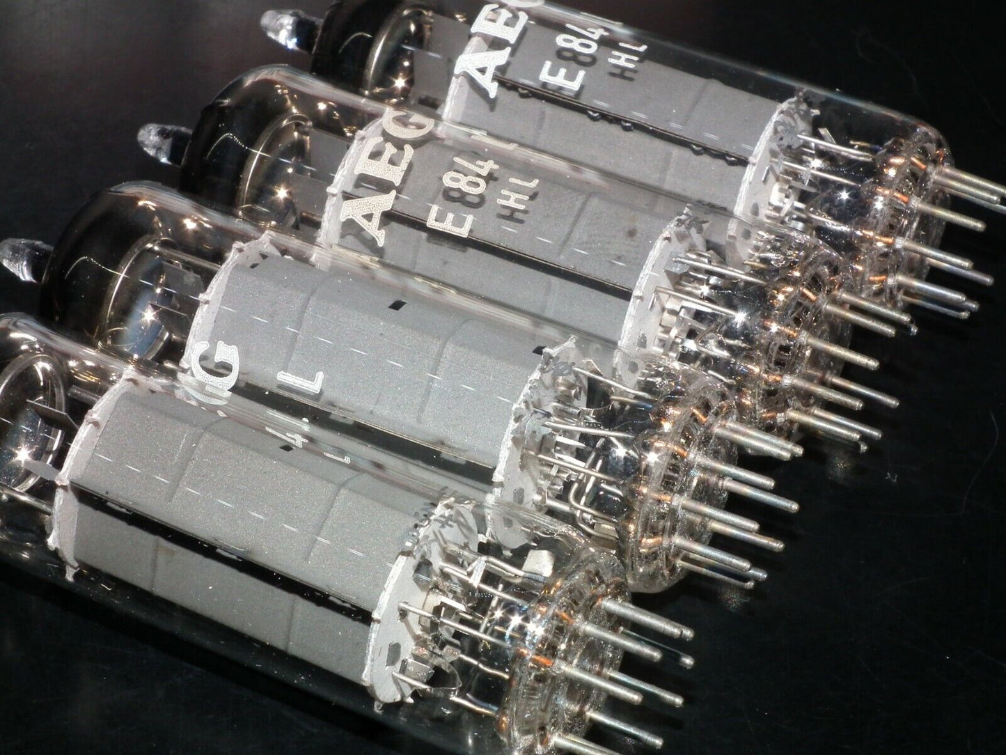 E84L 7320 Platinum Matched Quad Siemens Halske AEG Telefunken NOS NIB EL84 6BQ5