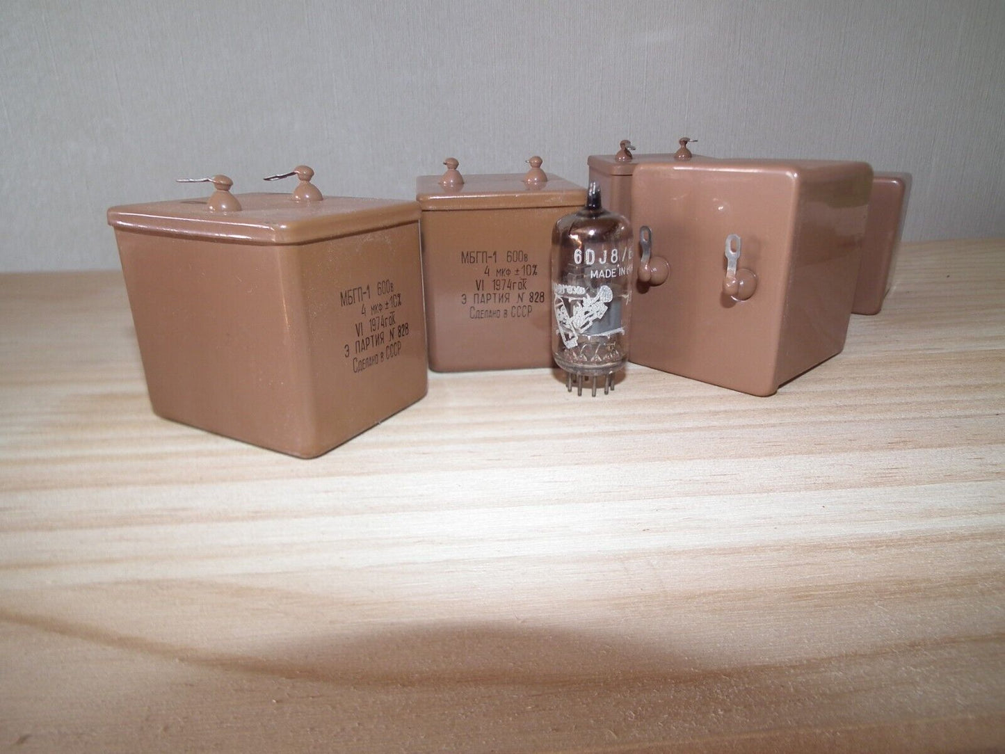 NOS PIO Capacitor 4mfd 600V 4u Paper in Oil MBGP-1 Soviet made in 70s