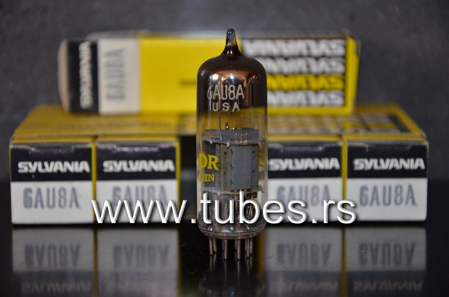 Matched Pair Sylvania 6AU8A NOS NIB - copper grid posts