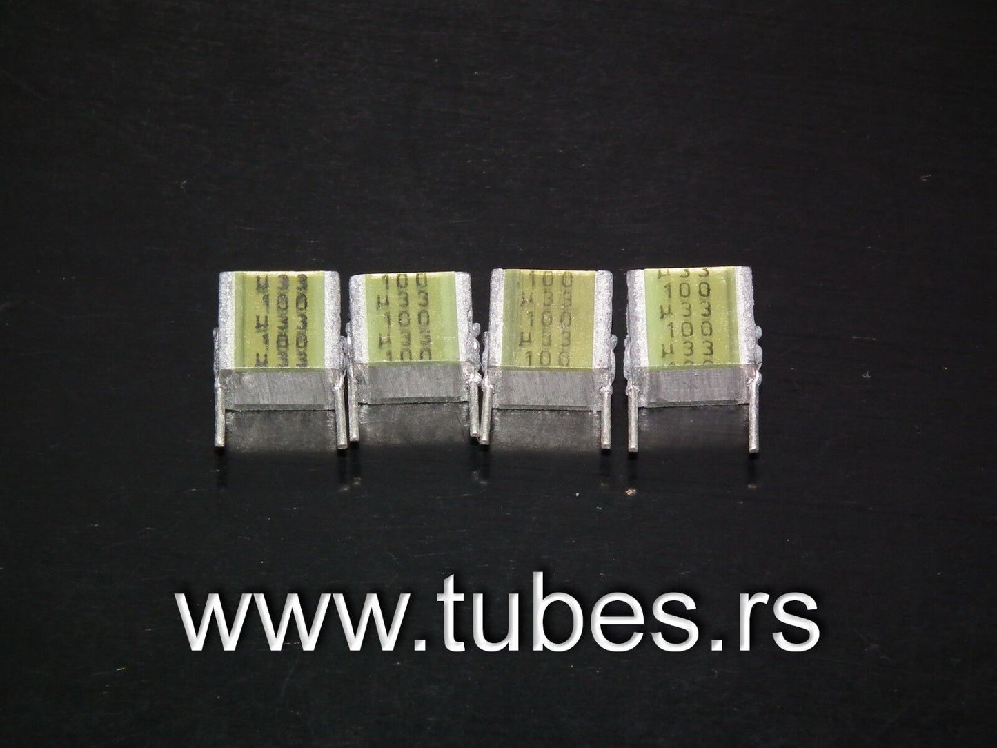 Four NOS vintage Siemens MKT Silver capacitors 330nF 100V W. Germany 0.33u 100V