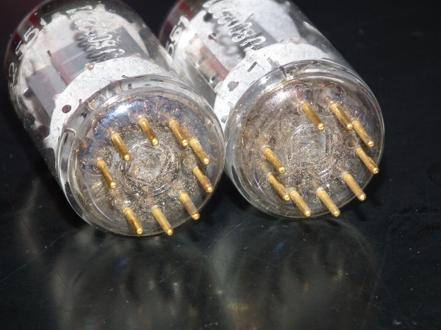 Platinum Matched Pair 6211 Telefunken ~ECC82 Tested NOS DB Gold Pins ULM ECC802S