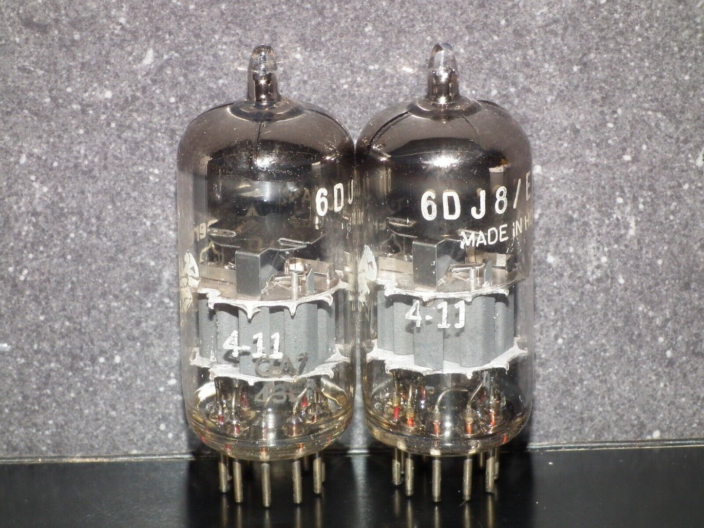 6DJ8 ECC88 Amperex Holland Matched Pair Used Tested 125% Dual Stage Getter