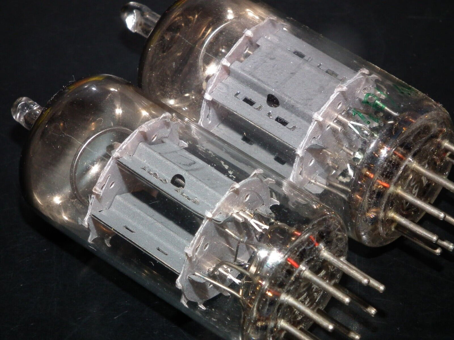 ECC83 12AX7 Valvo Matched Pair Inclined Getter Hamburg plant