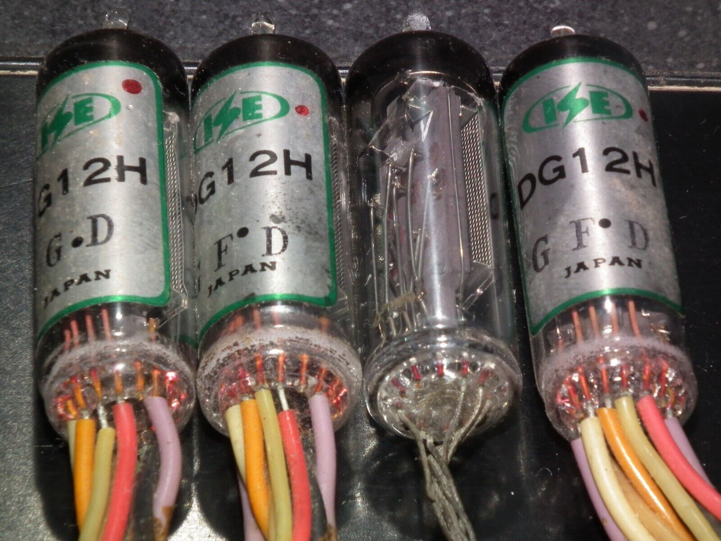 LOT OF 4 ISEDEN ITRON NUMITRON TUBES DG-12H DG12H AS IS!
