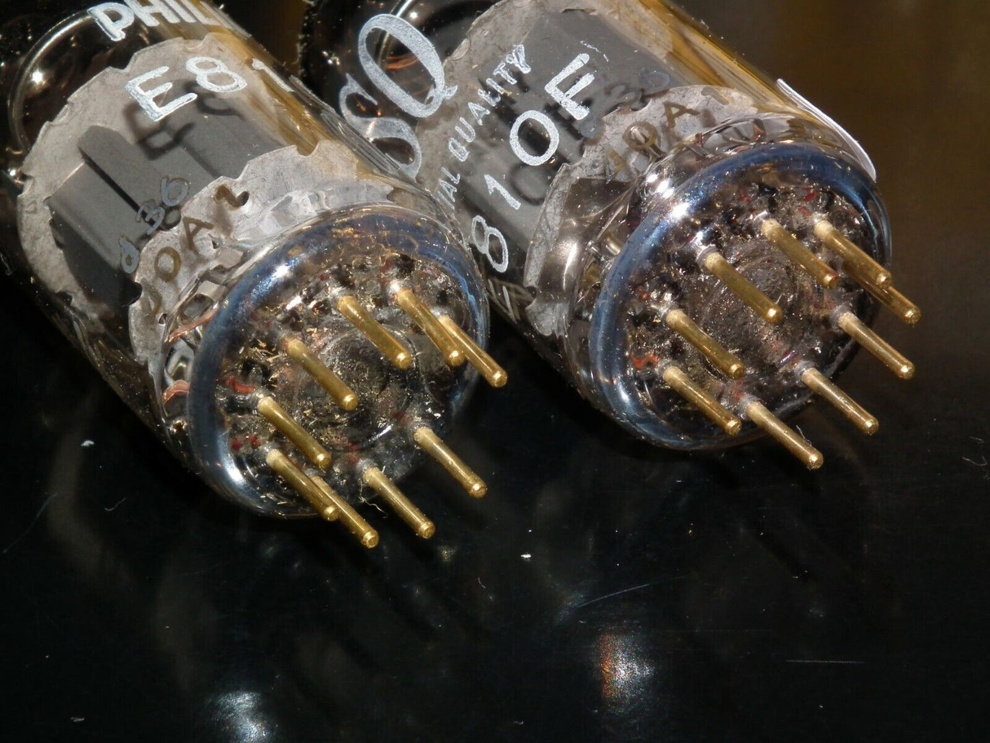 Matched Pair Philips E810F 7788 NOS NIB Gold pin Heerlen Holland 60s Low Noise