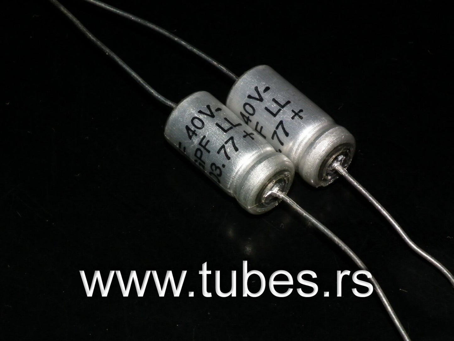 Two vintage Siemens LL GPF Elko capacitors 22uF 40V NOS 1977 klangfilm audio