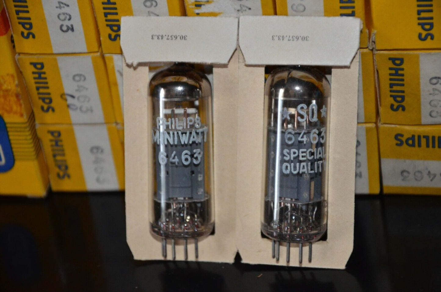 6463 Platinum Matched Pair Philips Heerlen Holland NOS NIB RARE WELDED PLATES SQ