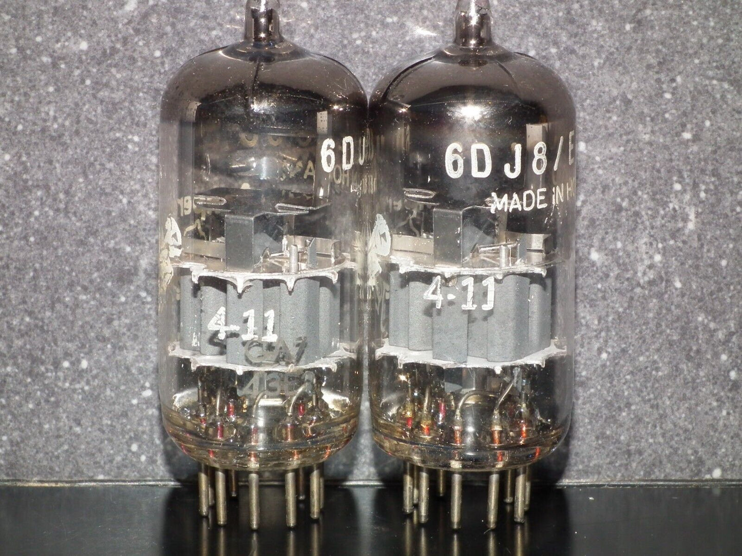 6DJ8 ECC88 Amperex Holland Matched Pair Used Tested 125% Dual Stage Getter