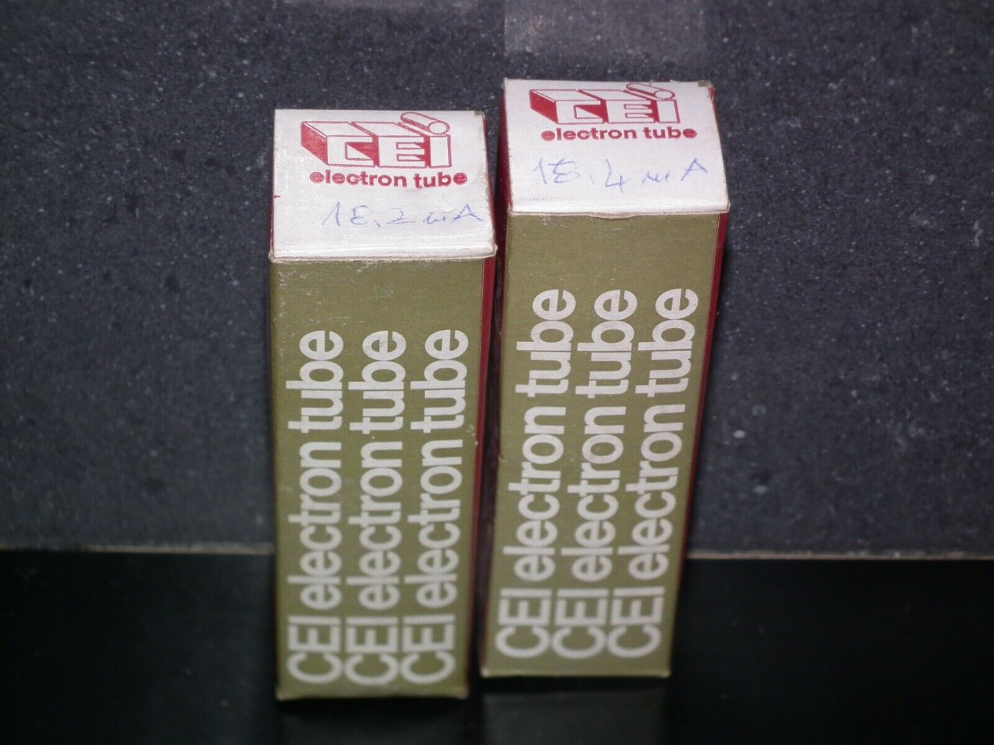 6J5 CEI Platinum Matched Pair NOS NIB Made in US in 60s