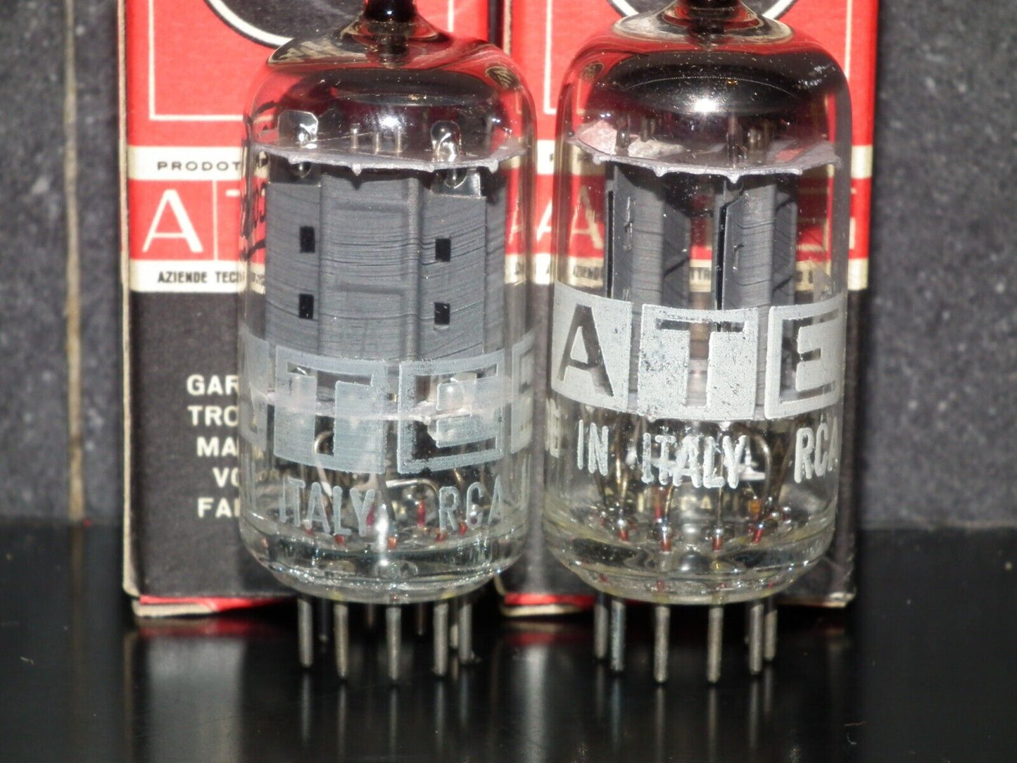 One (1 pcs) ECC82 12AU7 ATES RCA Long Anodes 17mm NOS NIB