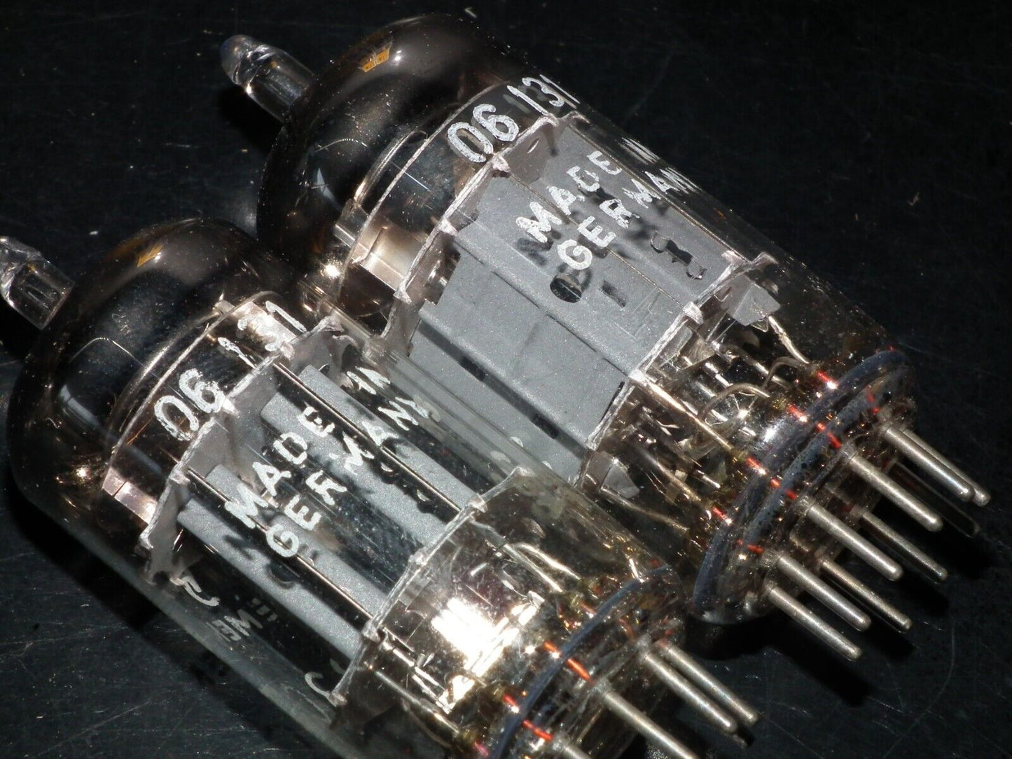 E83CC triple mica Siemens & Halske Platinum Matched Pair ECC83 Munich USED