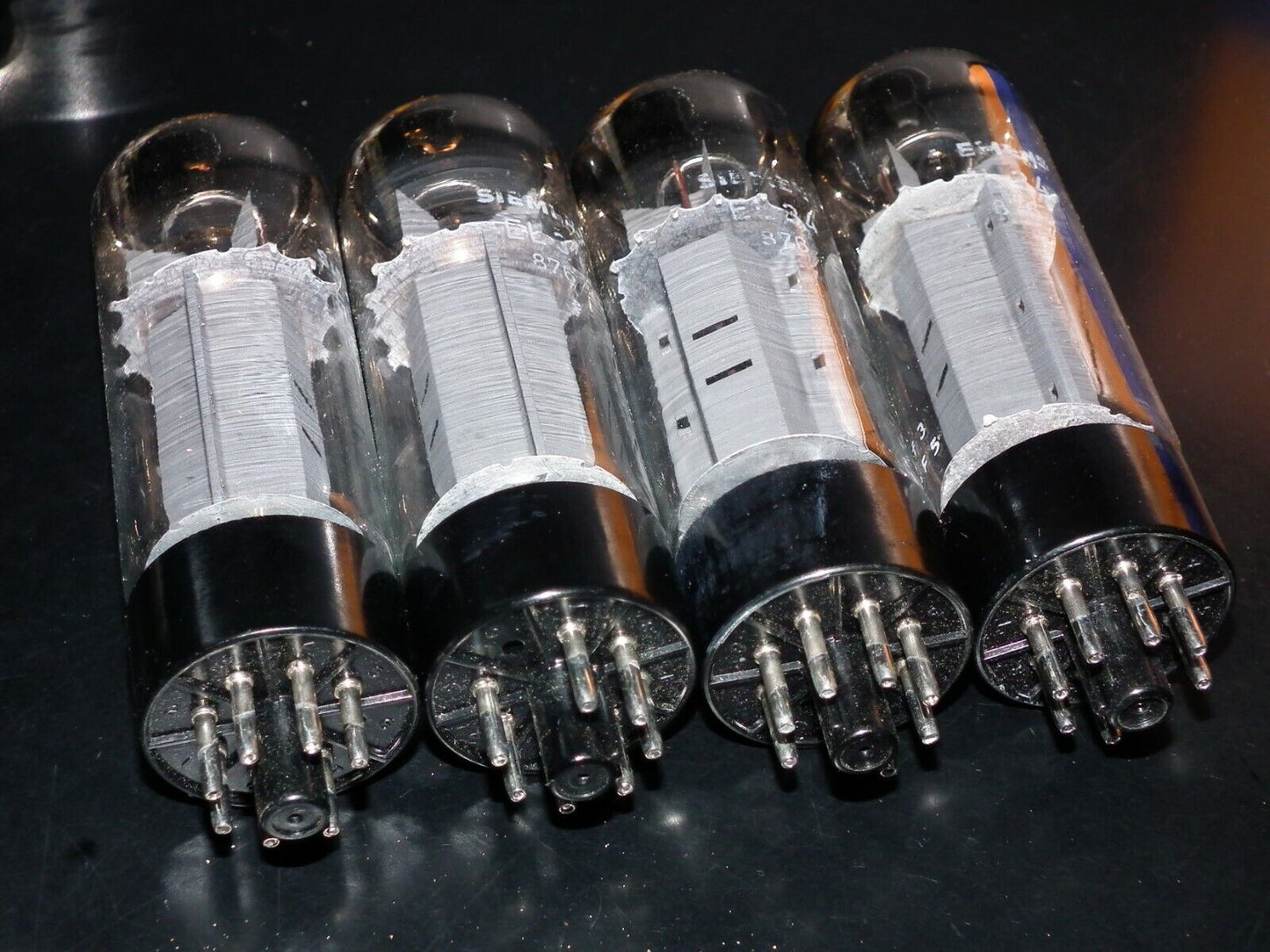 EL34 6CA7 Mullard Xf3 NOS Platinum Matched Quad Blackburn 1975 Rebranded Siemens