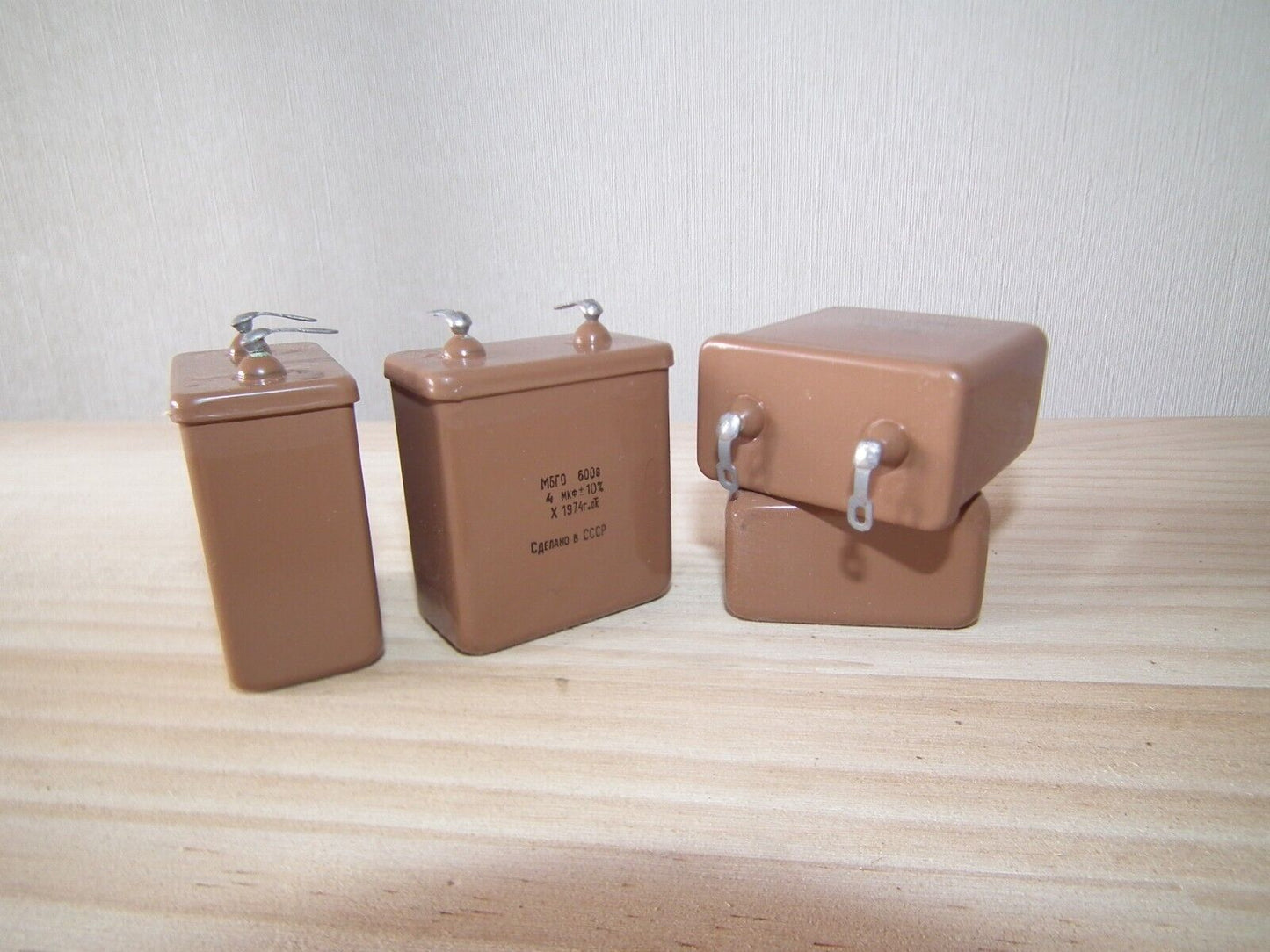 NOS PIO Capacitor 4mfd 600V 4u Paper in Oil MBGO-1 Soviet made in 70s