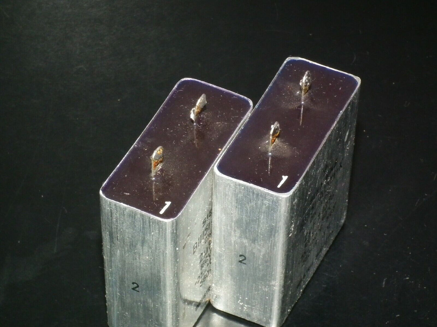 Two vintage Siemens PIO capacitors 2.0 uF / 250V Klangfilm tube audio 2mfd 250V