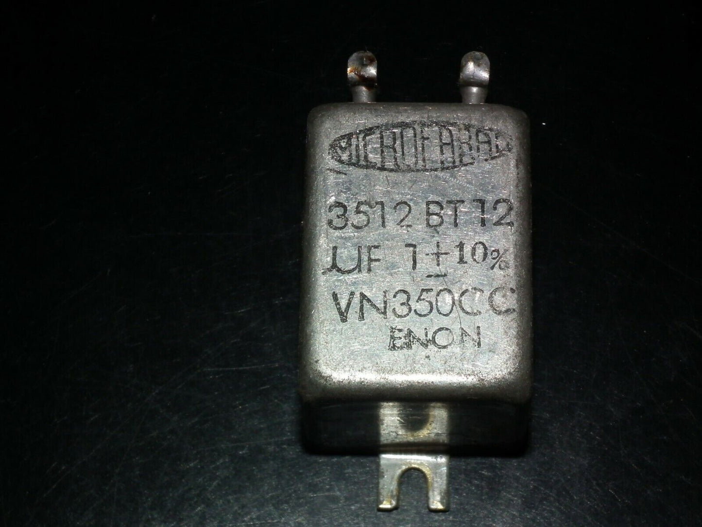 Two vintage PIO capacitors 1uF 350V MICROFARAD perfect for tube audio glass end