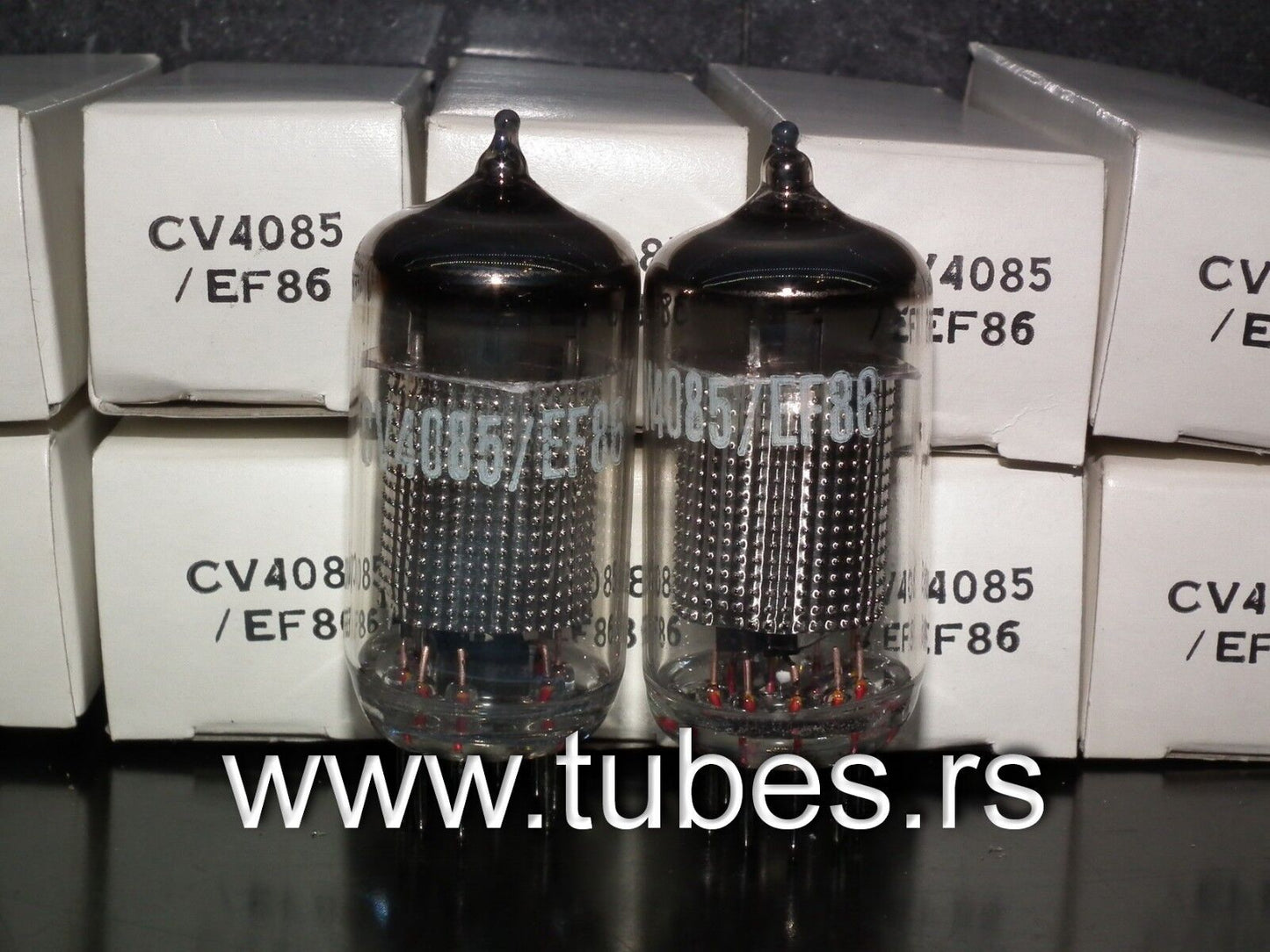 Platinum matched pair EF86 6267 CV4085 UK Low Noise Audio