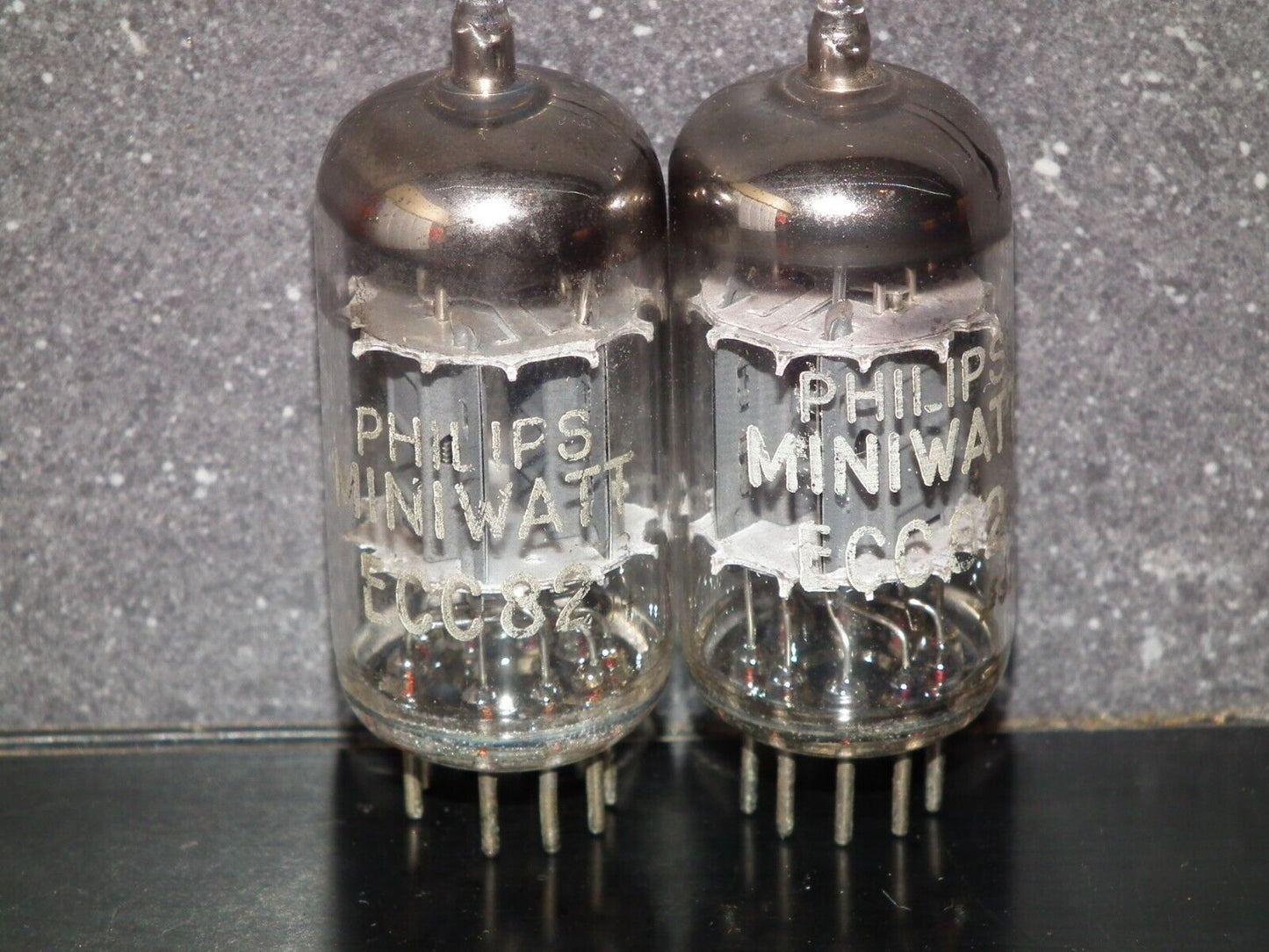 Pair (2pcs) ECC82 12AU7 Philips Heerlen Delta codes Used tested 85% of NOS Value