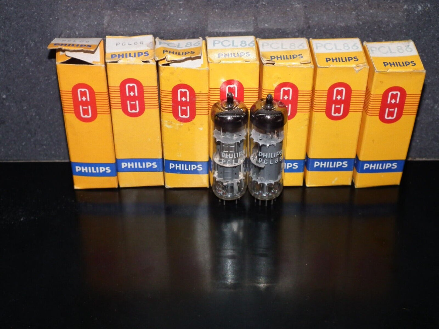 Platinum Matched Pair PCL86 14GW8 Philips NOS NIB Same codes Late 60s Holland