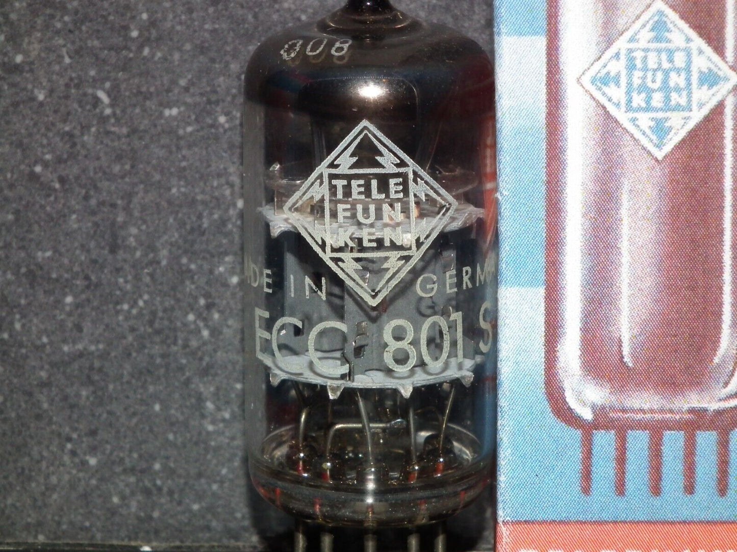 ECC801S Telefunken ECC81 Used Tested 100% Ulm plant, Diamond bottom