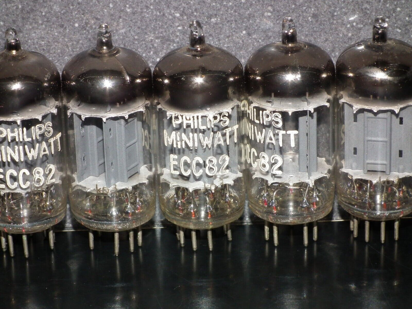 Matched Pair 12AU7 Philips ECC82 Long Anodes 17mm CrossFoil D Getter k63 1957 MP