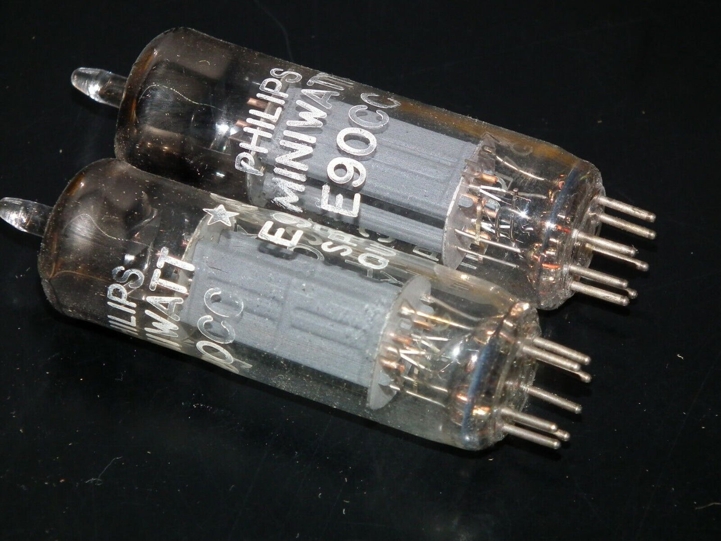 MP Pair E90CC Philips NOS NIB Ultra RARE Crossfoil D Getter Pinched Waist 1957