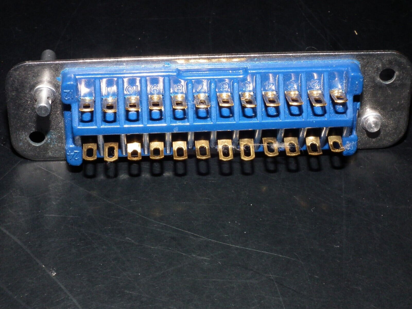 NOS Amphenol 26-159-24 24 Pole chassis plug with 2 x guiding pins GOLD PLATED