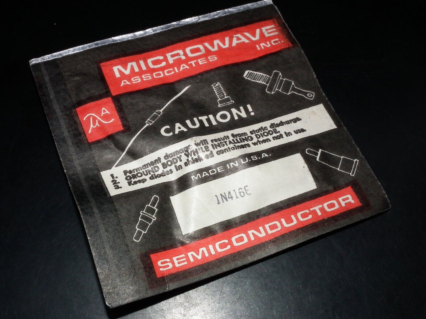 1N46E Microwave MIXER DIODE NOS in original packaging Ludlow - Microwave Ass Inc