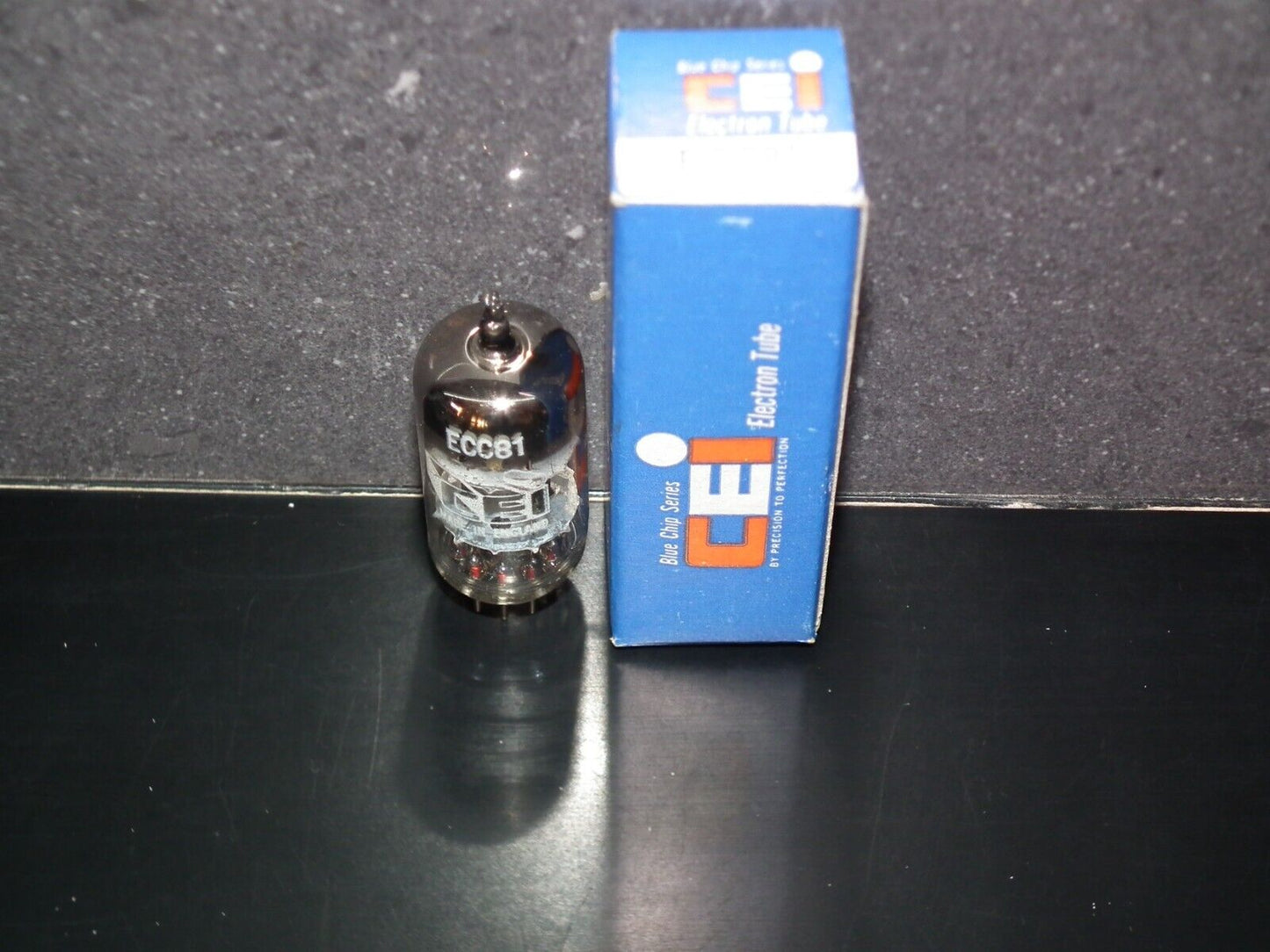 ECC81 CEI 12AT7 NOS NIB Black Anodes