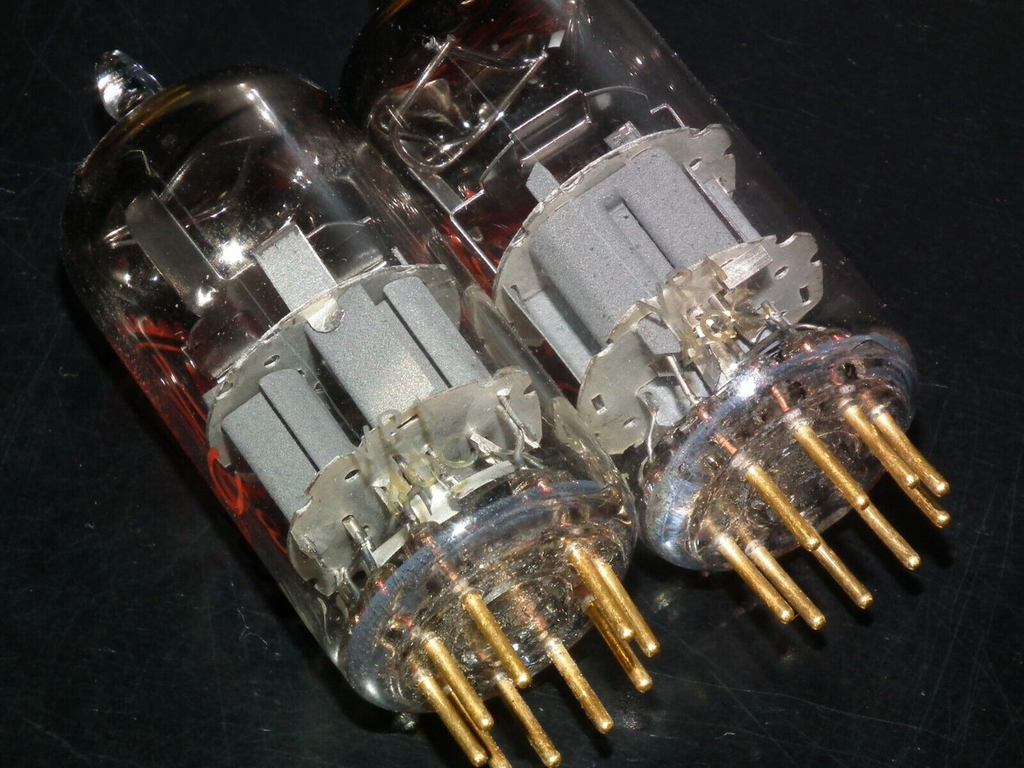 Platinum Matched Pair E188CC Valvo 7308 RARE Curved D Getter NOS Philips 1960