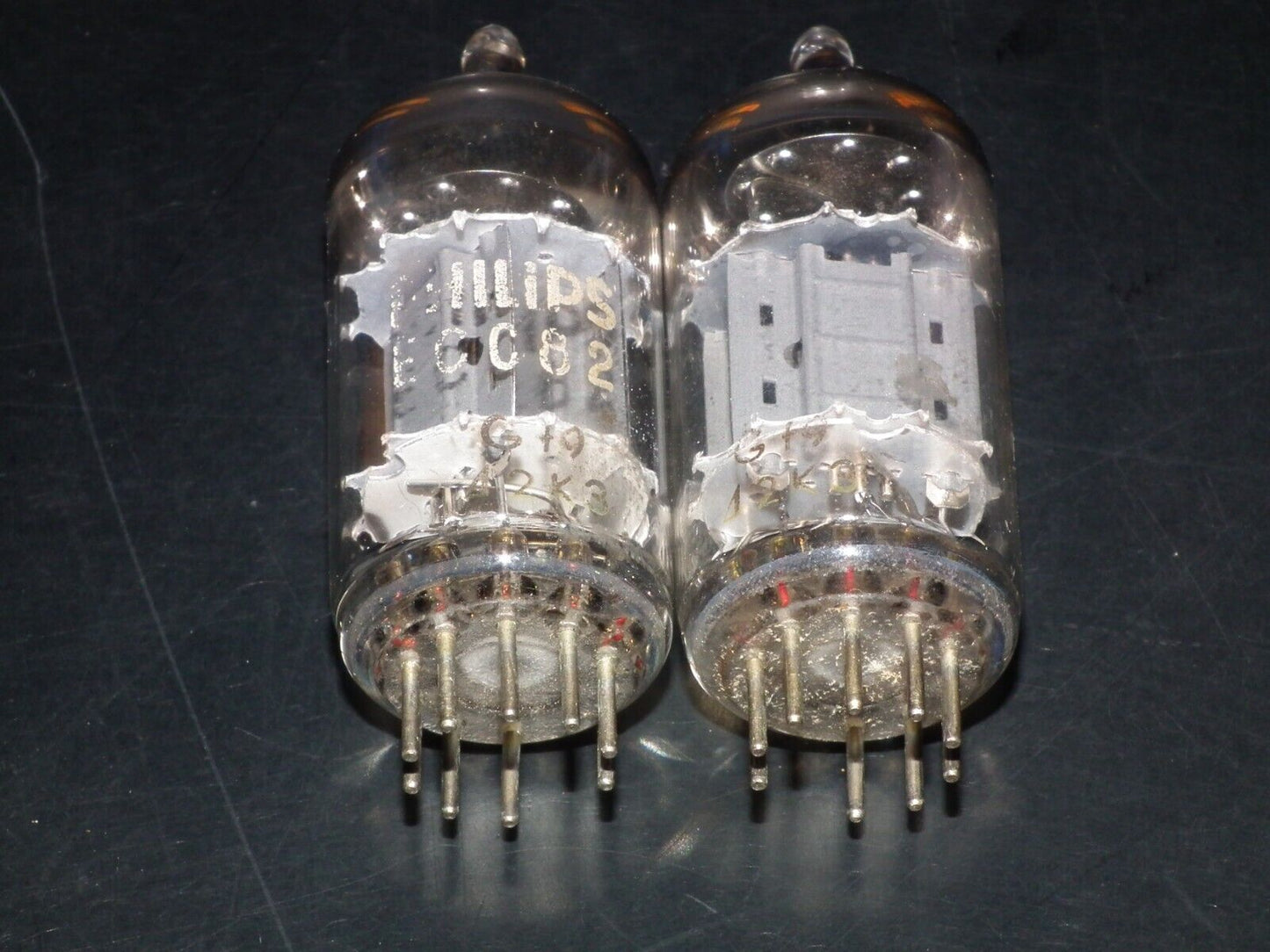 ECC82 12AU7 Philips Heerlen Delta codes Used tested NOS 100% Matched Pair