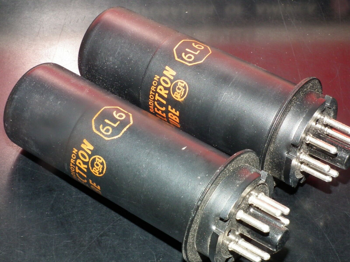 6L6 RCA Metal Can NOS NIB Platinum Matched Pair ( 2 pcs ) The same codes
