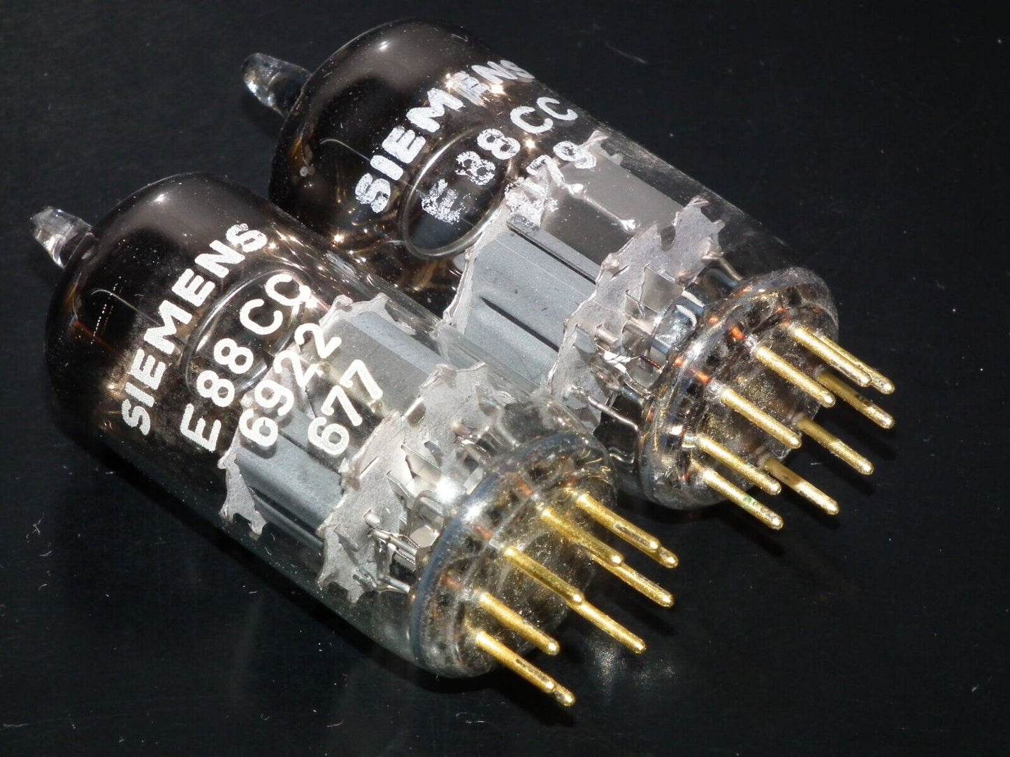 Platinum matched pair E88CC Siemens 6922 Munich Plant Balanced Tested 90% NOS