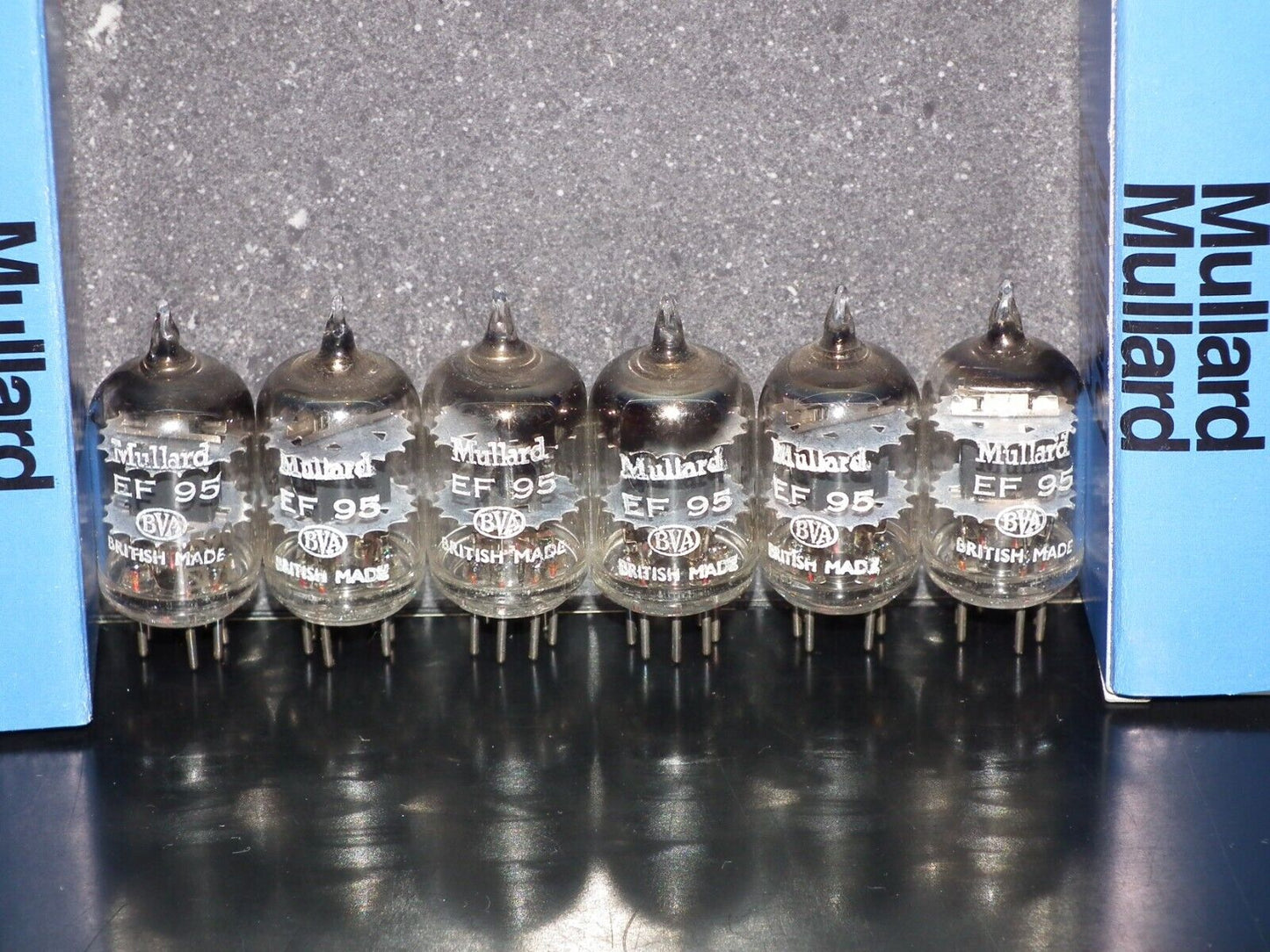 Matched Pair EF95 5654 6AK5W Mullard WHYTELEAFE Square Getter NOS Made in UK