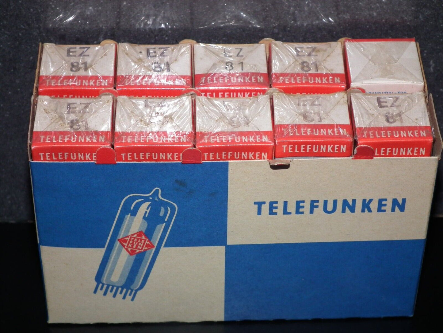 EZ81 Telefunken 6CA4 NOS NIB Sealed Box!!! Never opened! Full wave rectifier.