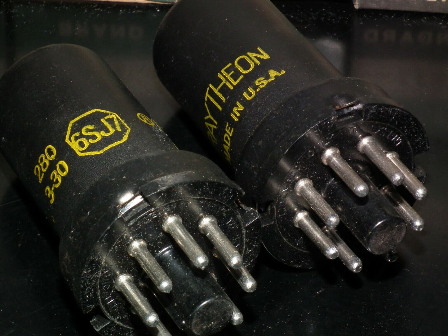 Matched Pair Raytheon 6SJ7 NOS NIB