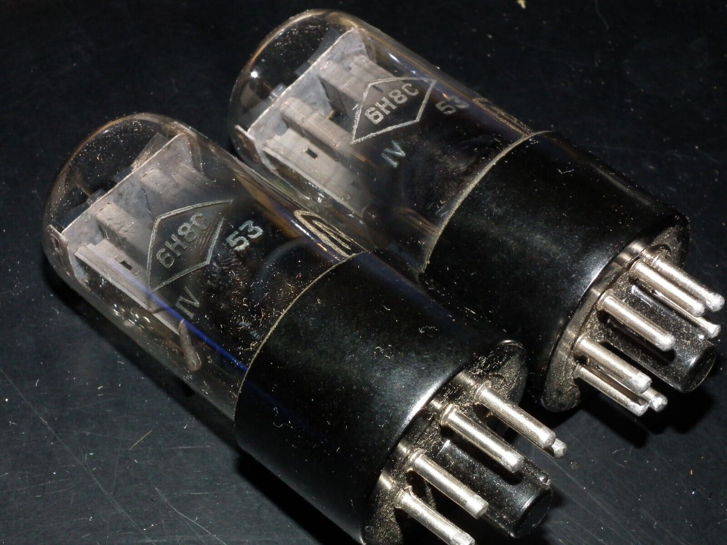 Platinum Matched Pair Foton 6SN7GT 6N8S NOS early 50s Tashkent Plant Great Sound