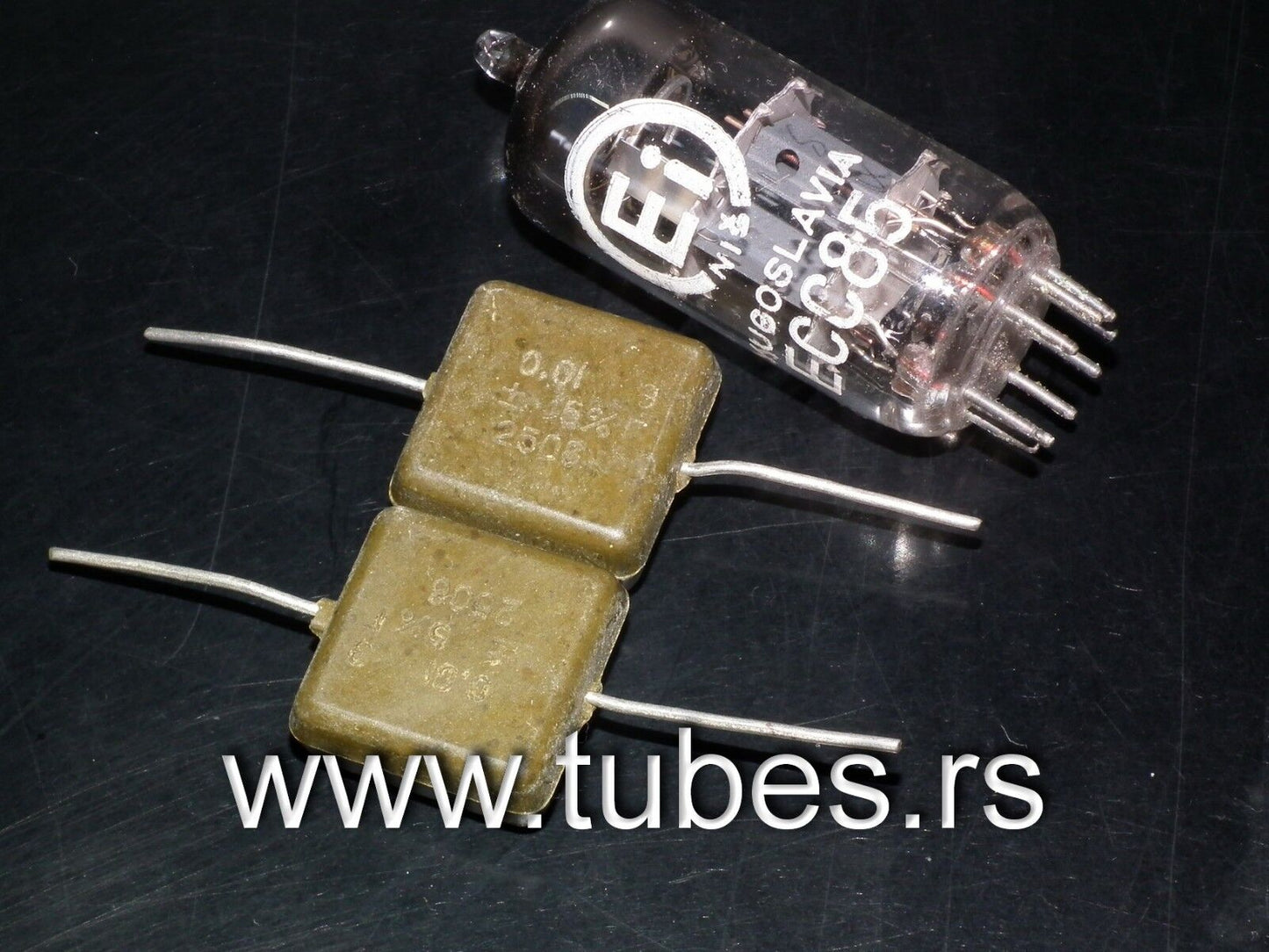 Two vintage Silver Mica NOS KSO capacitors 10nF / 10000pF 250V