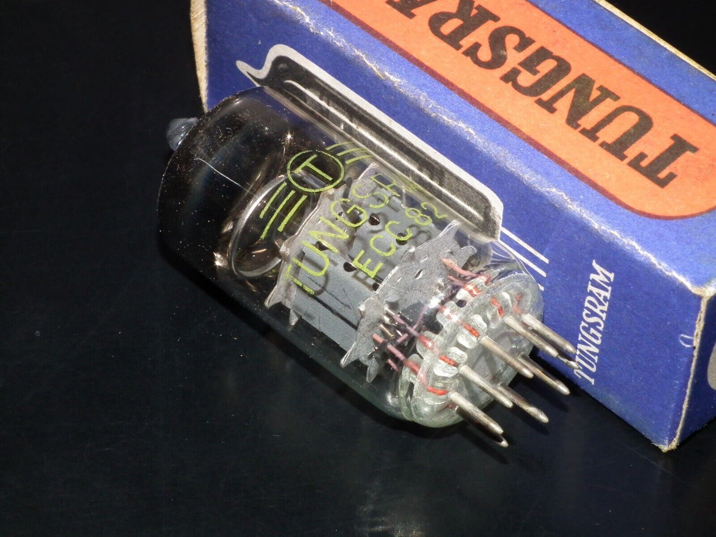 ECC82 Tungsram 12AU7 NOS NIB Big Ring Getter