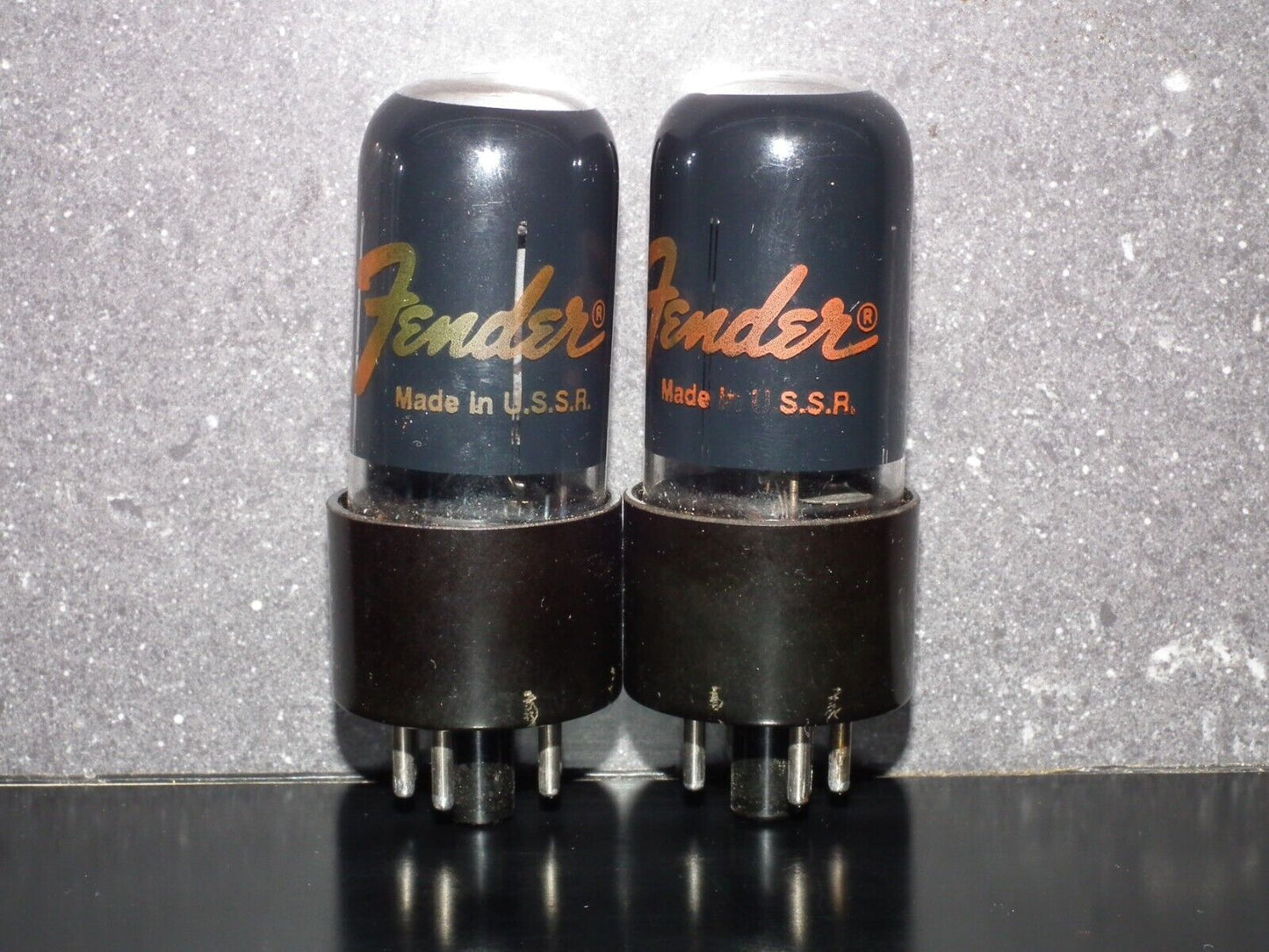 Platinum matched pair 6V6GTA FENDER Black Coated