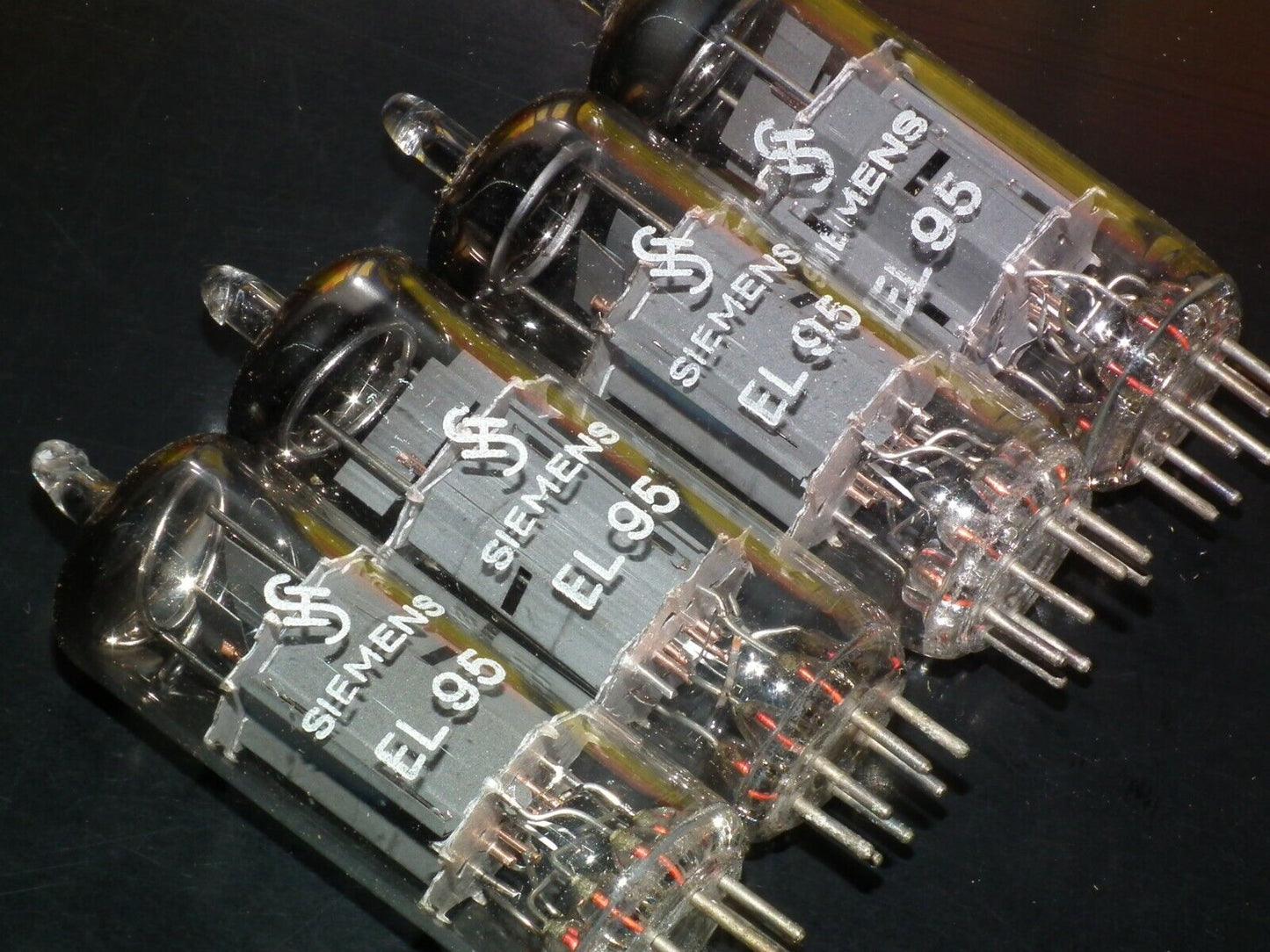 EL95 6DL5 Siemens & Halske Munich platinum matched quad (4 tubes) NOS NIB